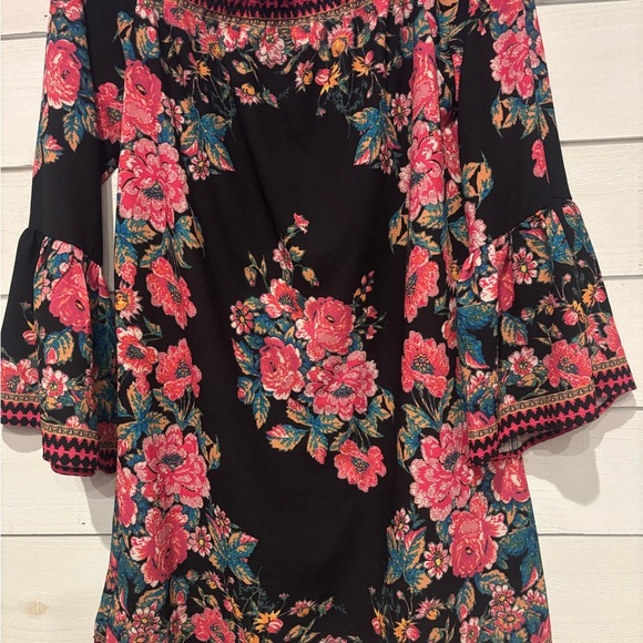 Flying Tomato Floral Black and Pink Women's Dress in size Small - Picture 6 of 15
